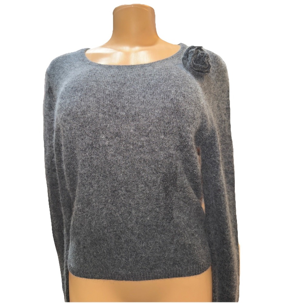 Vtg Fashion Bug Red Angora Blend Pullover Long Sleeve Sweater Women's‎ Size M